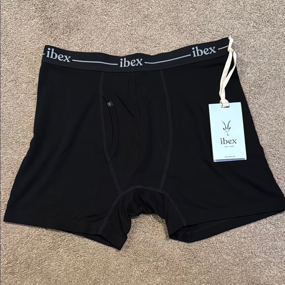 Ibex Men's Black Boxer Briefs